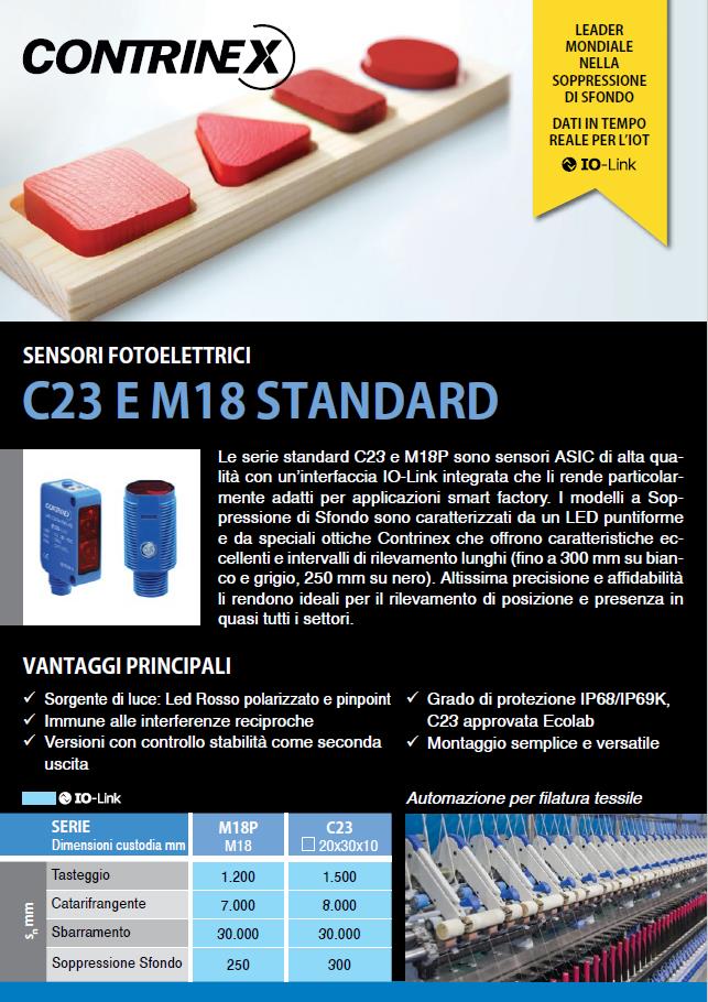 Sensori Fotoelettrici C23 e M18P Standard